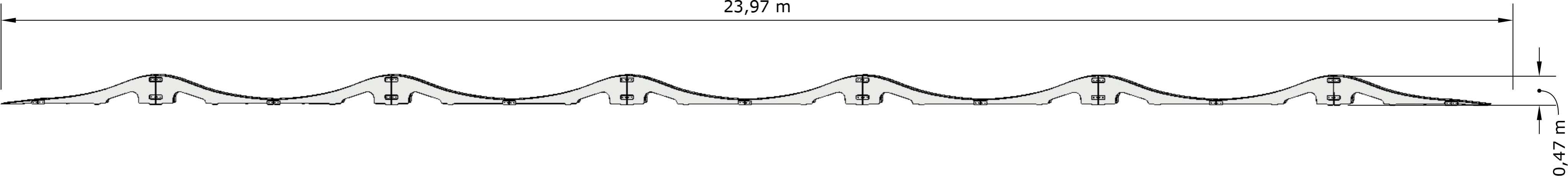 RadQuartier Ramps Mobiler Modularer Fertig Pumptrack Model Sixpack Seitenansicht