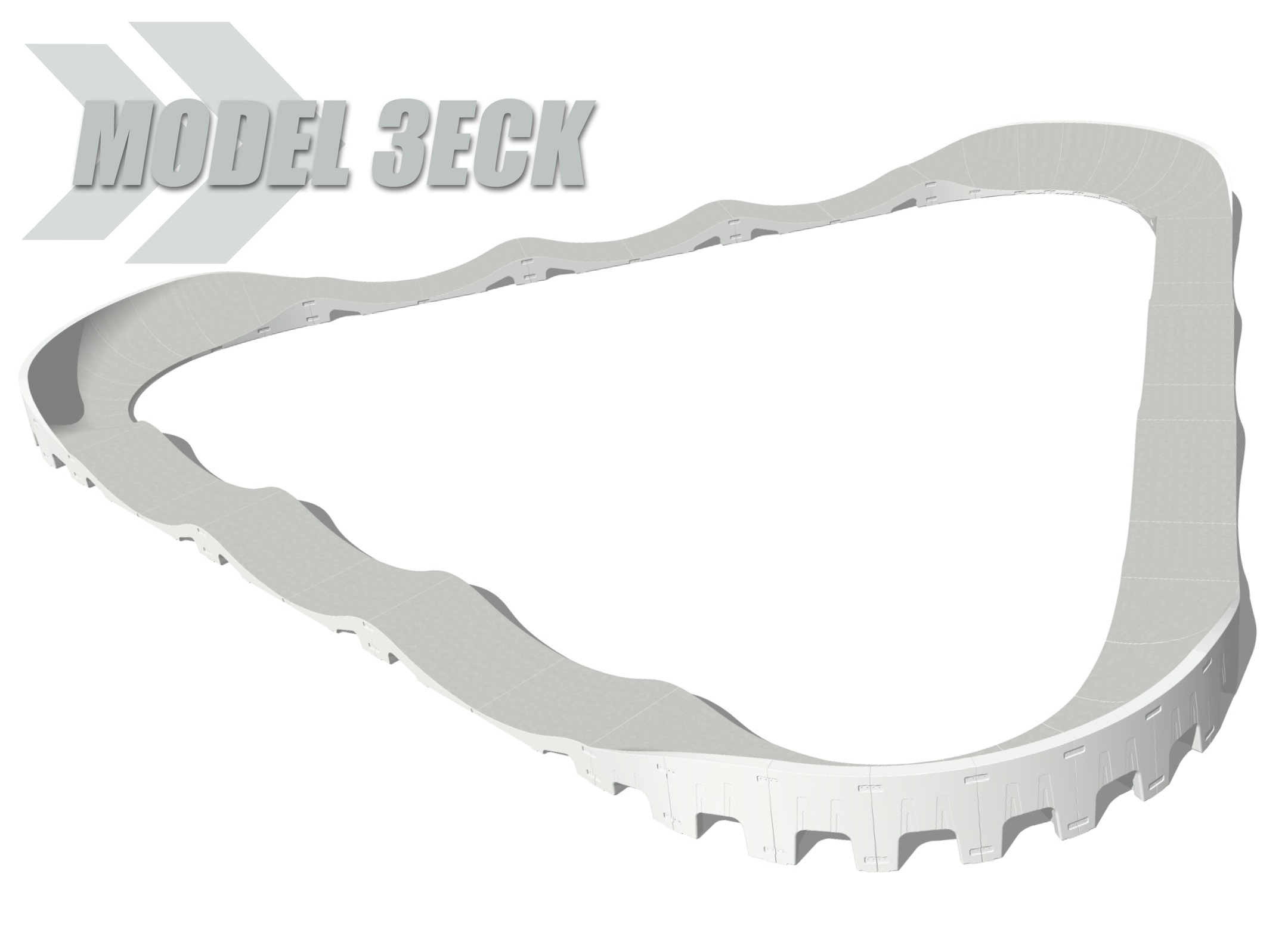 RadQuartier Ramps Fertig Pumptrack Model 3Eck Visualisierung