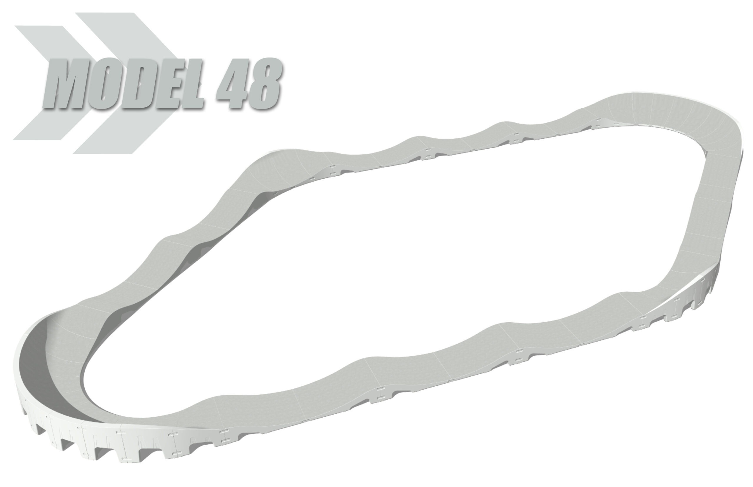 RadQuartier Ramps Fertig Pumptrack Model 48 Visualisierung