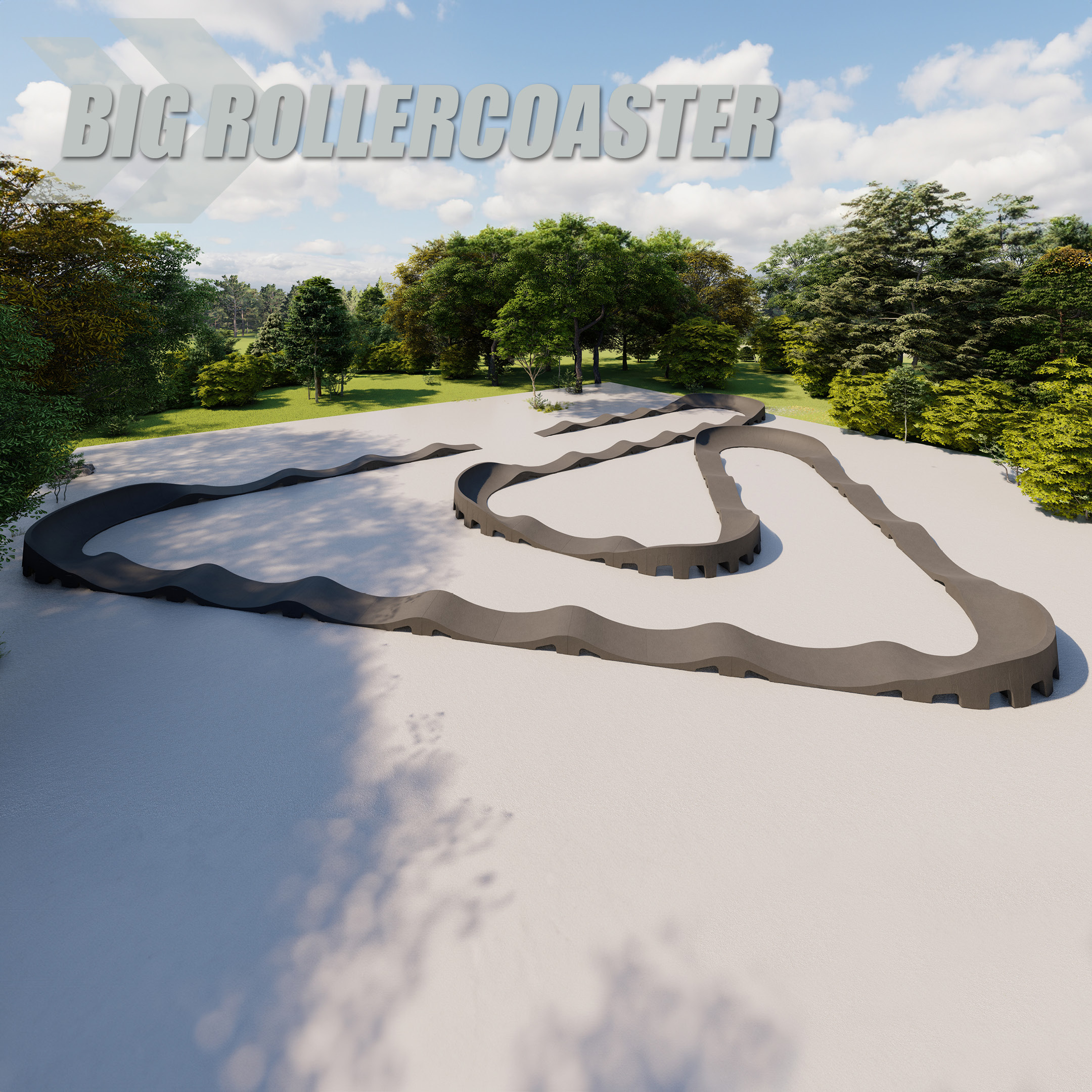 RadQuartier Parks Fertig Pumptrack Big Rollercoaster Mobiler Modularer Pumptrack