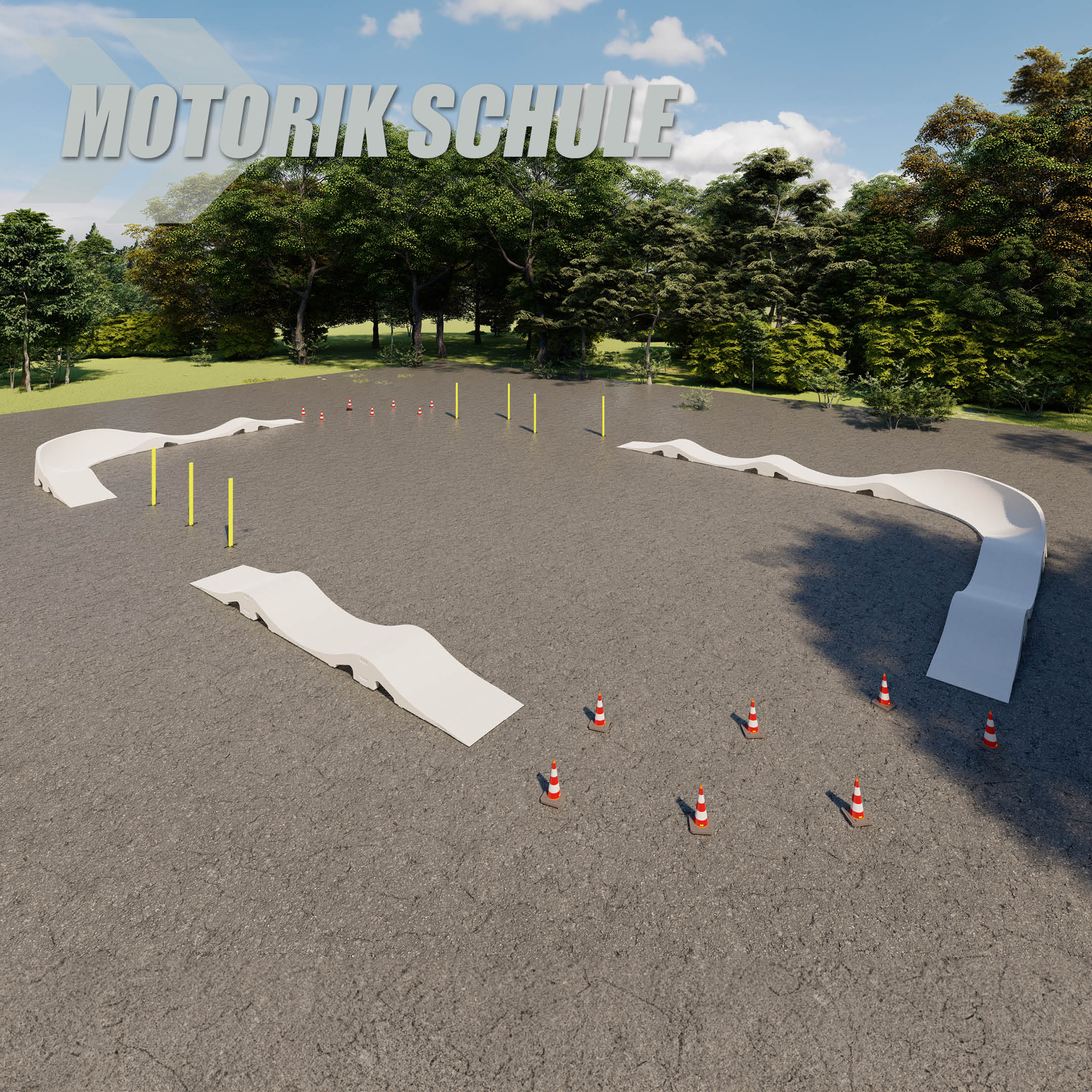 RadQuartier Parks Fertig Pumptrack Motorikschule Mobiler Modularer Pumptrack